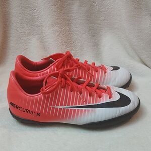 Nike MercurialX Soccer Shoes/Cleats - Hot Pink and White